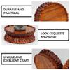 Zerodeko Lotus Shaped Wooden Crystal Sphere Stand for Retro Display view 2