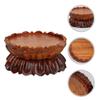 Zerodeko Lotus Shaped Wooden Crystal Sphere Stand for Retro Display view 3