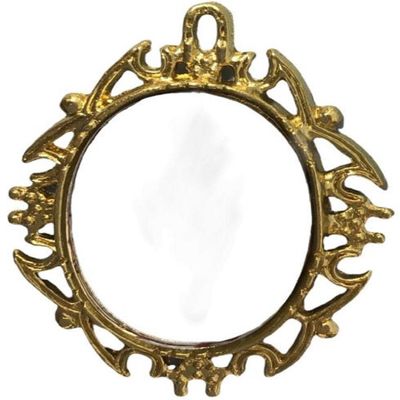 Melody Jane Dolls Houses Dollhouse Victorian Oval Mirror in Gold Ornate Frame Miniature Wall Accessory