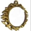 Melody Jane Dolls Houses Dollhouse Victorian Oval Mirror in Gold Ornate Frame Miniature Wall Accessory view 2
