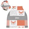 Customized Baby Name Car Seat Cover for Girls, Personalized Cartoon Fox Infant Stroller Canopy Multi Use Nursing Covers Soft Breathable Breastfeeding Scarf, Shower Gift for Newborn Infant view 2