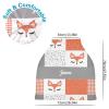 Customized Baby Name Car Seat Cover for Girls, Personalized Cartoon Fox Infant Stroller Canopy Multi Use Nursing Covers Soft Breathable Breastfeeding Scarf, Shower Gift for Newborn Infant view 3