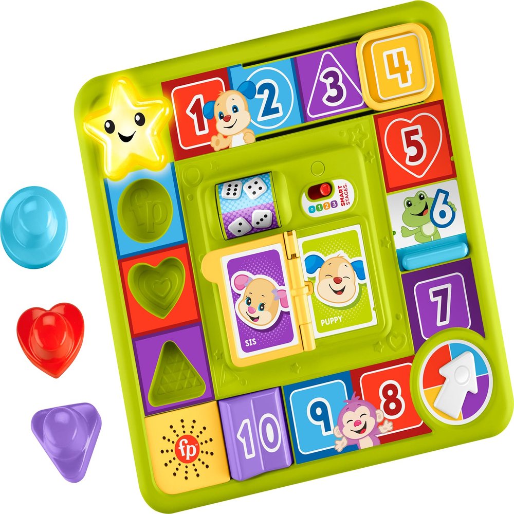 Fisher-Price Baby & Toddler Toy Laugh & Learn Puppys Game Activity Board with Smart Stages Learning Content for Infants Ages 9+ Months