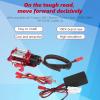 1.9 Beadlock Wheels,RC Winch,1/10 Scale RC Metal Steel RC Crawler Winch RC Model Vehicle Winch with Remote Controller for Traxxas HSP Redcat Tamiya Axial SCX10 D90 HPI 1:10 RC Crawler Climbing Cars view 2