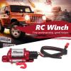 1.9 Beadlock Wheels,RC Winch,1/10 Scale RC Metal Steel RC Crawler Winch RC Model Vehicle Winch with Remote Controller for Traxxas HSP Redcat Tamiya Axial SCX10 D90 HPI 1:10 RC Crawler Climbing Cars view 3