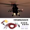 Akozon Rc Plane Navigation Lights Rc Plane Led Light Kit RC Airplane Flashing Light 8 LED Lighting System Kit Simulation Flashing Lights for RC Airplane Helicopter Deformation Model view 3