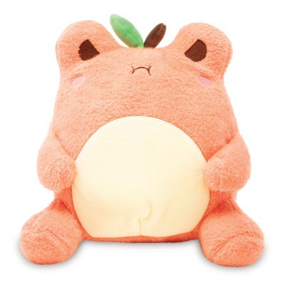 Cuddle Barn PlushGoals - Peach Wawa | Super Soft Cute Kawaii Froggie Dressed As Fruit Collectible Stuffed Animal Plush Toy, 9 inches