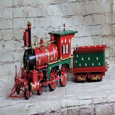 EUROPEAN BRONZE Vintage North Pole Express Train Christmas Magic Toy State Steam Engine Car Decorative Artwork Gift Sale