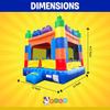 Crossover Building Blocks Inflatable Bounce House for Kids and Toddlers, 13 x 12 x 14.5 Foot Bouncy Jump Castle Backyard Jumper, Commercial-Grade Vinyl, with Blower, Stakes and Storage Bag view 3