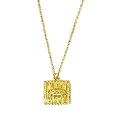 18 Karat Gold Plated Eye Spy Necklace