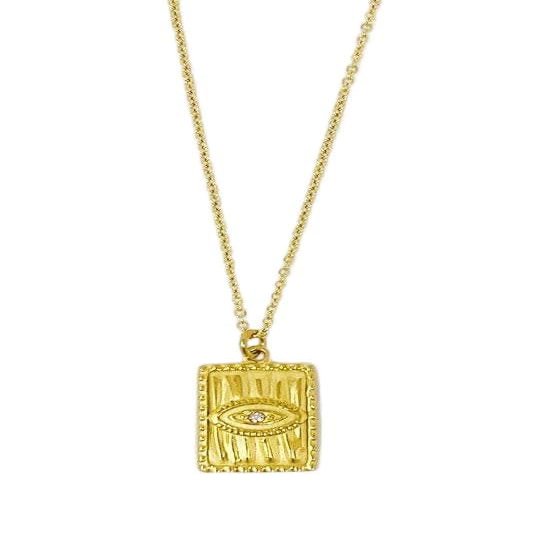 18 Karat Gold Plated Eye Spy Necklace