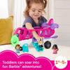 Fisher-Price Little People Barbie Toddler Toy Little Dream Plane with Lights Music & Figures for Pretend Play Ages 18+ Months view 2
