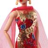 Barbie Inspiring Women Doll, Anna May Wong Collectible Dressed in Red Gown with Golden Dragon Design view 4