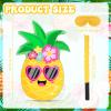 Threan Small Pineapple Piata Summer Fruit Piata with Blindfold Bat for Hawaiian Tropical Luau Party Supplies Pineapple Themed Birthday Decorations, 16.5 x 11.2 x 3.1 Inch view 2