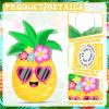 Threan Small Pineapple Piata Summer Fruit Piata with Blindfold Bat for Hawaiian Tropical Luau Party Supplies Pineapple Themed Birthday Decorations, 16.5 x 11.2 x 3.1 Inch view 3