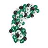 Eastern Michigan University Green White and Black Balloons Garland Kit 120 Piece Green White Black Balloons Arch Kit for Graduation Decorations view 1