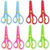 KUYYFDS Kids Scissors, 8 Pack Preschool Training Scissors Kids Plastic Playdough Scissors Childrens Toddler Handmade Art Craft Scissors Left Handed Training Spring Scissors view 1