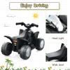 OLAKIDS Kids Ride On ATV, 6V Electric Vehicle for Toddlers, 4 Wheeler Battery Powered Motorized Quad Toy Car for Boys Girls with LED Lights, Horn (Black) view 3