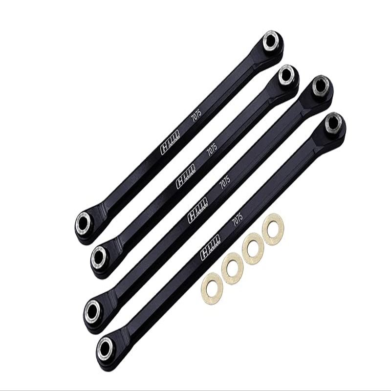 Axial 1/18 UTB18 Capra 4WD Unlimited Trail Buggy AXI01002 Upgrades Aluminum 7075-T6 Front Lower & Rear Lower Chassis Links Parts - Black