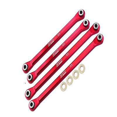 Axial 1/18 UTB18 Capra 4WD Unlimited Trail Buggy AXI01002 Upgrades Aluminum 7075-T6 Front Lower & Rear Lower Chassis Links Parts - Red