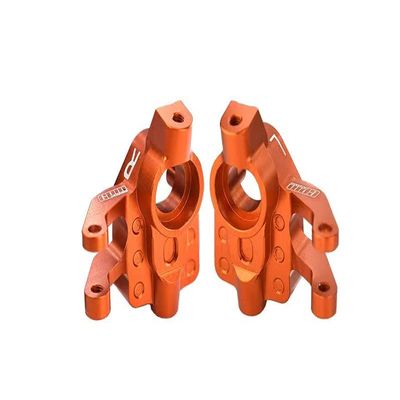 Axial 1/18 UTB18 Capra 4WD Unlimited Trail Buggy AXI01002 Upgrade Parts Aluminum 7075-T6 Front Knuckle Arm Set - Orange