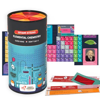 Chalk and Chuckles- Elemental Chemistry, Periodic Table Game and Puzzle for Kids Ages 10+ Years, Educational Science Toys for Adults, Families, Kids, Classrooms