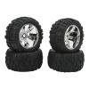RiToEasysports RC Car Tires, 4PCS Wear Rubber Tires for Kraton 1/8 1/10 RC Car (Silver) view 1