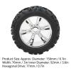 RiToEasysports RC Car Tires, 4PCS Wear Rubber Tires for Kraton 1/8 1/10 RC Car (Silver) view 2