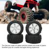 RiToEasysports RC Car Tires, 4PCS Wear Rubber Tires for Kraton 1/8 1/10 RC Car (Silver) view 4