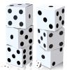 Tinlade 6 Pcs Dice Boxes 11 in Jumbo Vegas Casino Theme Party Decoration Big Vegas Decor Giant Table Top Cardboard Dice Casino Game Nights Prom Birthday Homies Party Supply Props(White) view 1