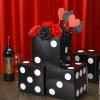 Tinlade 6 Pcs Dice Boxes 11 in Jumbo Vegas Casino Theme Party Decoration Big Vegas Decor Giant Table Top Cardboard Dice Casino Game Nights Prom Birthday Homies Party Supply Props(Black) view 4