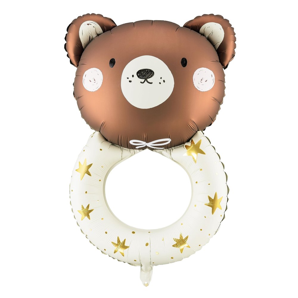 Foil Balloon Teddy Bear Rattle, balloon Teddy, foil balloons, baby shower decorations, Teddy rattle, teddy bear balloons, newborn decor