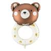 Foil Balloon Teddy Bear Rattle, balloon Teddy, foil balloons, baby shower decorations, Teddy rattle, teddy bear balloons, newborn decor view 1