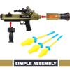 ArtCreativity Toy Rocket Launcher, RPG Gun with 3 Foam Rockets, Light Up Rocket Launcher Gun for Kids, Cool Sound, Vibration, & LED Effects, Military Pretend Play Bazooka Toys for Boys view 4