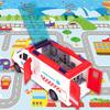 ArtCreativity Ambulance Toy Truck for Kids, Lights & Siren, Friction-Powered 1/16 Scale Rescue Toy Ambulance, Emergency Vehicle Ambulance Toys for Kids 3-8 with Removable Stretcher, Doors Open view 2