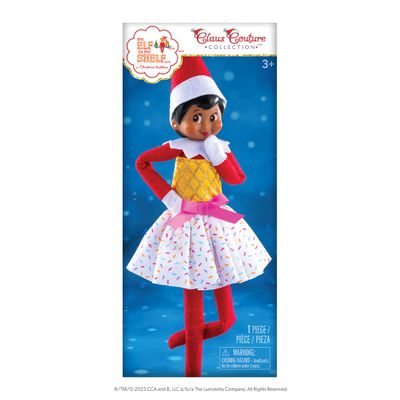 The Elf on the Shelf Claus Couture Ice Cream Party Dress Accessory for your Scout Elf - Ice Cream Cone Inspired Dress & Bodice - Scout Elf NOT Included
