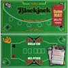 Gamie Double Sided Felt Casino Mat, 36 x 72 for Blackjack & Texas Holdem Poker, 2-in-1 Texas Holdem Poker Mat & Blackjack Mat, Professional Grade Poker Tabletop Mat with Instructions Booklet view 1