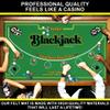 Gamie Double Sided Felt Casino Mat, 36 x 72 for Blackjack & Texas Holdem Poker, 2-in-1 Texas Holdem Poker Mat & Blackjack Mat, Professional Grade Poker Tabletop Mat with Instructions Booklet view 4