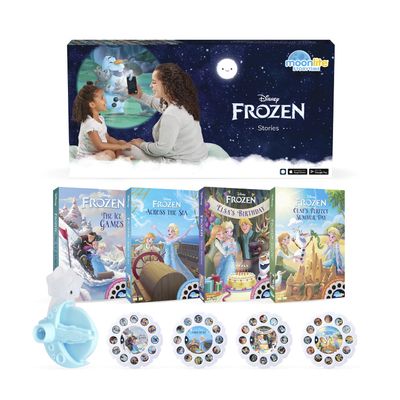 Moonlite Storytime Starter Pack with Smartphone Projector, Picture Disc and Four Stories, Ideal for Bedtime, Storytime, Family Travel and Thoughtful, Disney Frozen