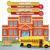 ArtCreativity Yellow School Bus Toy with Flashing Lights & Sound, Friction Powered 1/16 Scale School Bus Toy for Kids with 4 Sounds & Lights, Back & Side Doors Open, Easter Gifts for Kids Ages 3+ view 3