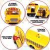 ArtCreativity Yellow School Bus Toy with Flashing Lights & Sound, Friction Powered 1/16 Scale School Bus Toy for Kids with 4 Sounds & Lights, Back & Side Doors Open, Easter Gifts for Kids Ages 3+ view 4