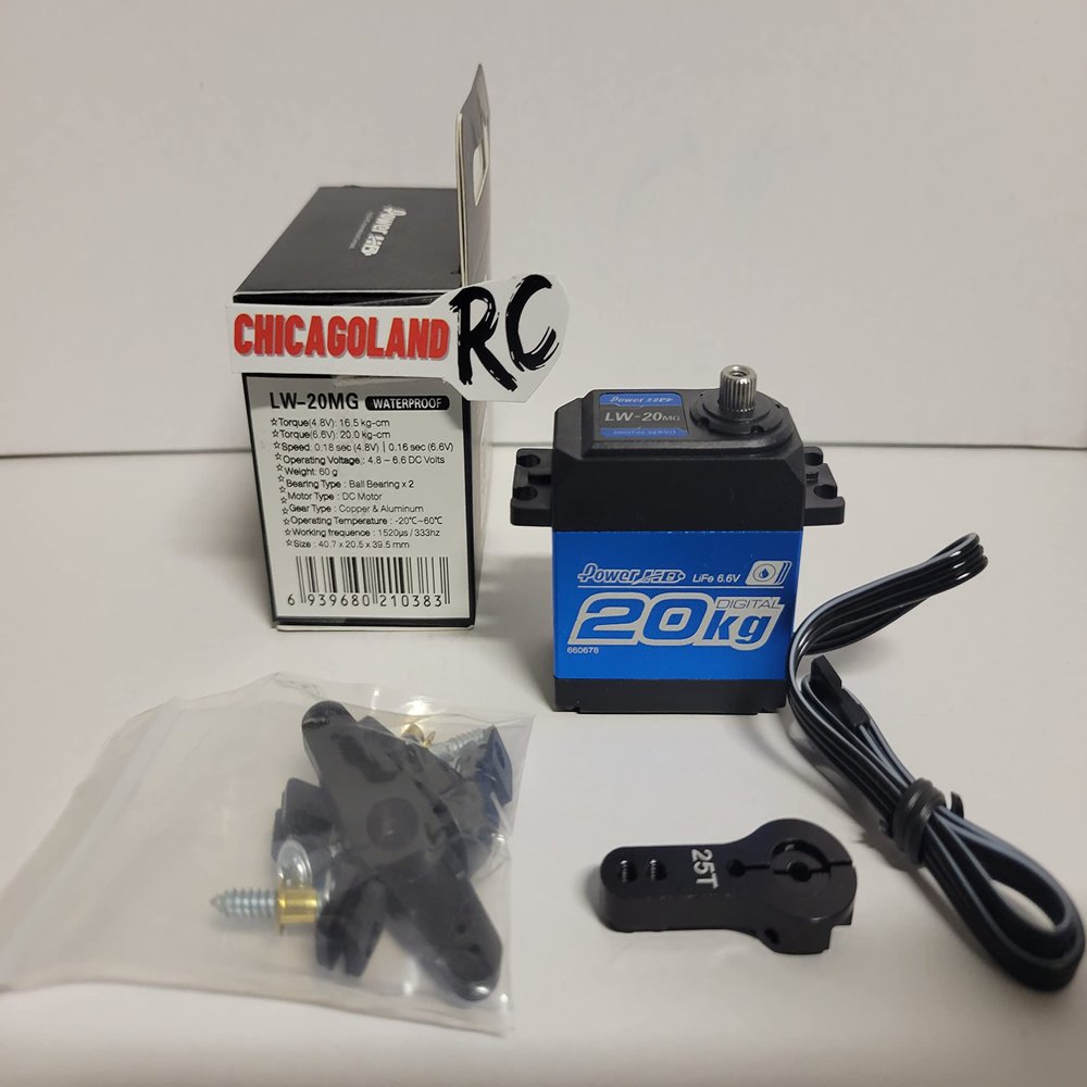 Power HD LW-20MG LW 20MG DC Motor 277.7 oz SERVO W/Aluminum Horn ARRMA S651 Upgrade Typhon SENTON RC CAR Truck Includes CHICAGOLAND RC Coupon