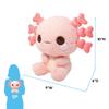 Pink Axolotl Plush with Heart Shaped Gills - Lottie The Lovely-Axolotl | Cute Kawaii Stuffed Animal | Soft Love Themed Plushie | Adorable Valentine's Gift for Kids & Adults - 10" view 3