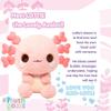Pink Axolotl Plush with Heart Shaped Gills - Lottie The Lovely-Axolotl | Cute Kawaii Stuffed Animal | Soft Love Themed Plushie | Adorable Valentine's Gift for Kids & Adults - 10" view 4