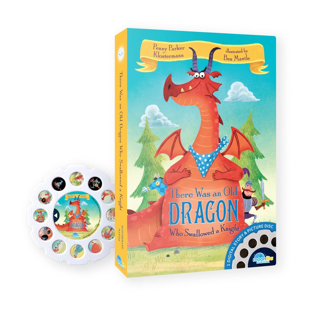 Moonlite Storytime - There was an Old Dragon Who Swallowed a Knight Storytime Disc - A Magical Read - Projector Sold Separately - Digital Story w/ Sound FX - Learning Gifts for Kids Ages 1 Year & Up