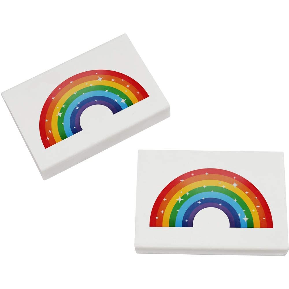 Azeeda 2 x 45mm 'Rainbow with Sparkle' Erasers/Rubbers (ER00034361)