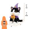 Cuddle Barn - Trick-or-Treat Tammy | Animated Halloween Tuxedo Cat Stuffed Animal Plush Toy, Dressed as Witch Twirls to I Want Candy, 9 inches view 2