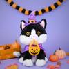 Cuddle Barn - Trick-or-Treat Tammy | Animated Halloween Tuxedo Cat Stuffed Animal Plush Toy, Dressed as Witch Twirls to I Want Candy, 9 inches view 3