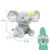 Cuddle Barn - Twinkling Starlight | Animated Musical Elephant Stuffed Animal Baby Plush Toy with Soothing Light and Volume Control Plays 15 Minutes of Lullabies, 11 inches view 3