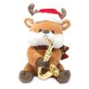 Cuddle Barn - Merry Saxmas Sterling | Animated Christmas Reindeer Stuffed Animal Plush Toy, Sways, Lights Up, and Plays Saxophone to Have Yourself a Merry Little Christmas, 12 inches view 1